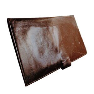 Vintage Maison Birks Dark Leather Passport Holder